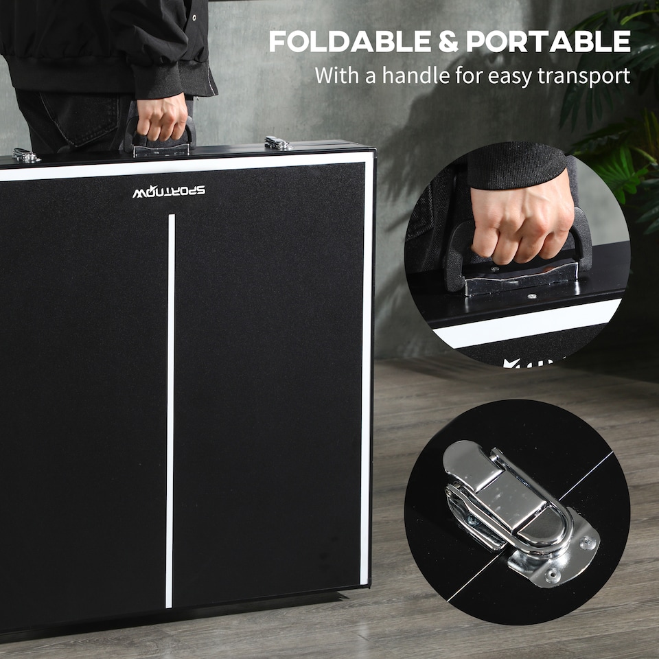 image 1 of SPORTNOW 5ft Mini Table Tennis Table, Folding Ping Pong Table