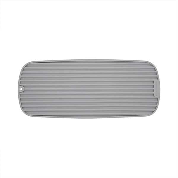 KitchenAid Slim Flexible Non-Slip Dish Drying Mat, Grey Ribbed Design