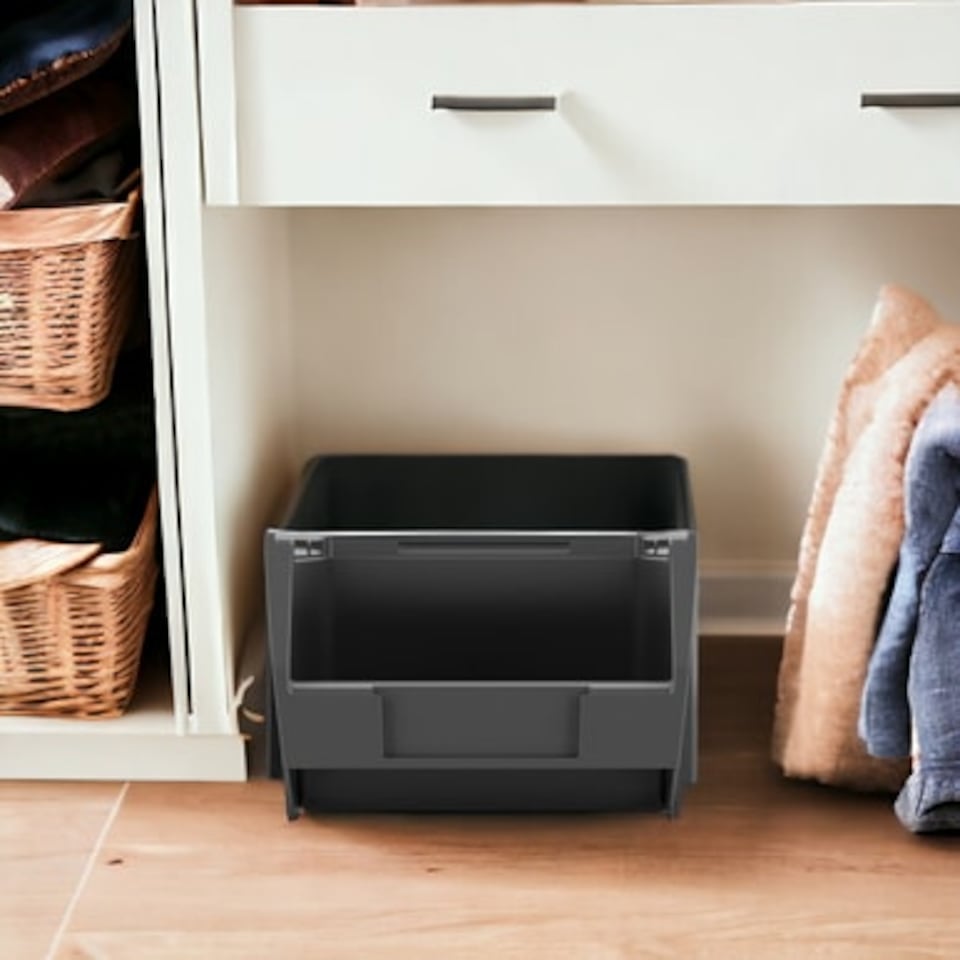 image 1 of Drawer Click Box Storage Bin - 19x45x30cm | Black | 1
