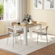 image 2 of HOMCOM Dining Table for 4-6 People, Wood Effect Tabletop