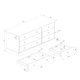 image 5 of Core Products Cotswold, 3+3 Drawer Wide Chest H77.3cm x W116.3cm x D40.5cm Brown