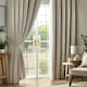 image 1 of Chenille Blackout Pencil Pleat Taped Top Curtains - 229cm x 183cm - Cream