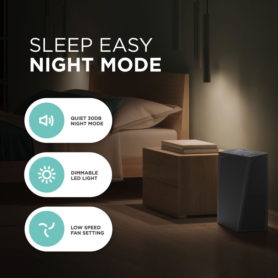 image 1 of DMD Smart Air Purifier with HEPA13 Filter Removes 99.97% Pollen, Dust, Mould, Bacteria, Viruses | White