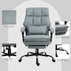 image 8 of HOMCOM Executive Office Chair, PU Leather Desk Chair with Armrests Grey