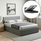 image 4 of Vida Designs Veronica 4ft6 Double Ottoman Bed Storage Fabric Upholstered, Dark Grey Linen, 135 x 190cm