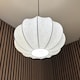 image 6 of CGC Lighting Natalia Cloud Dancer White Oval Distressed Silk Lampshade