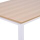 image 6 of HOMCOM Computer Desk Dining Table Writing Table with Metal Frame, White