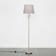 image 3 of ValueLights Traditional Style Satin Nickel Barley Twist Floor Lamp With Grey Light Shade