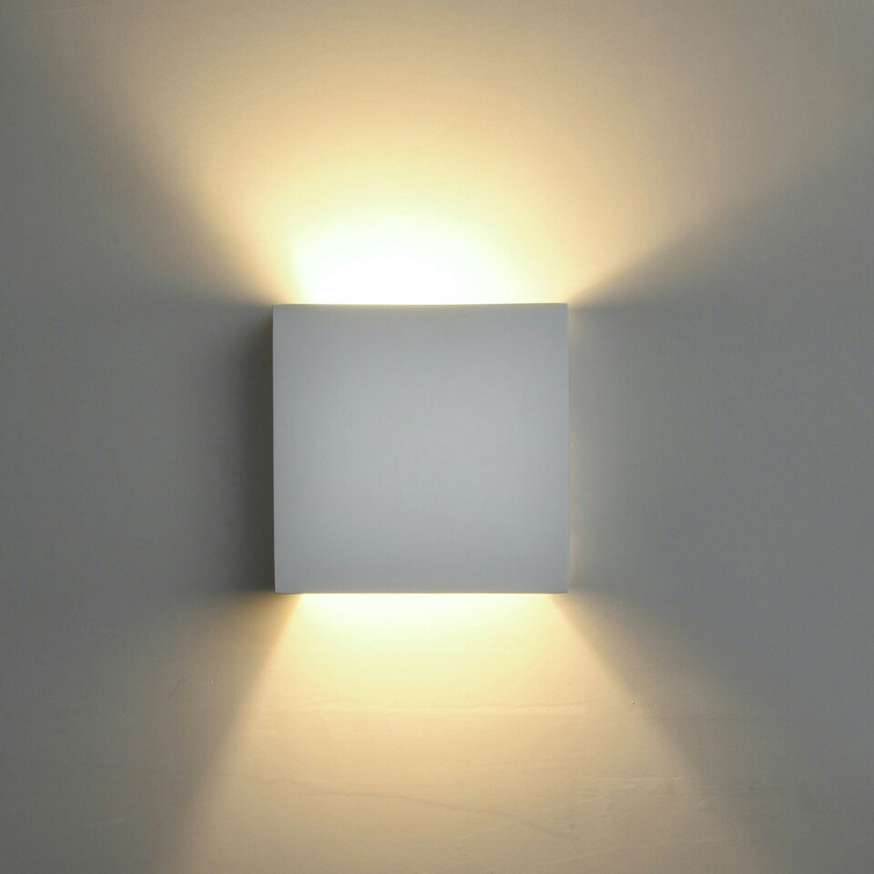 image 1 of First Choice Lighting Set of 2 Michele White G9 Plaster Wall Lights White