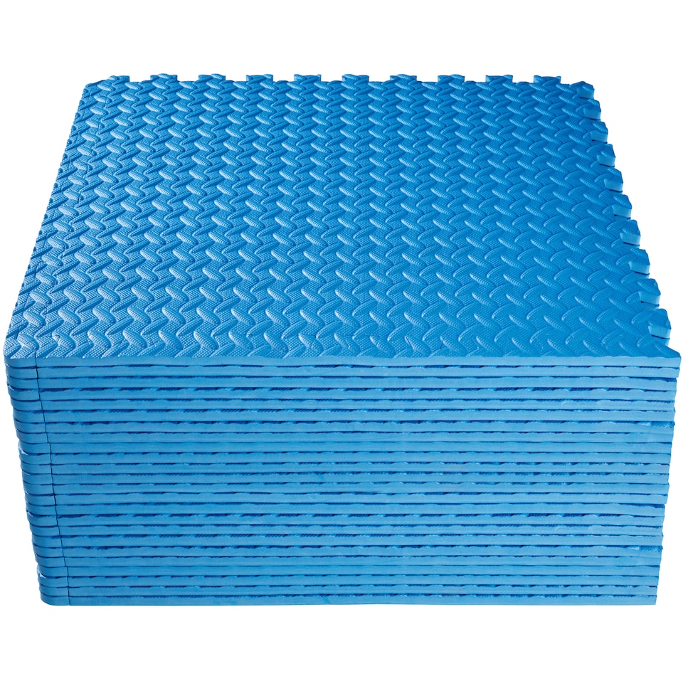 image 1 of Gym Mats - 24 interlocking sections with 48 edge pieces | Blue | blue | One Size | 24