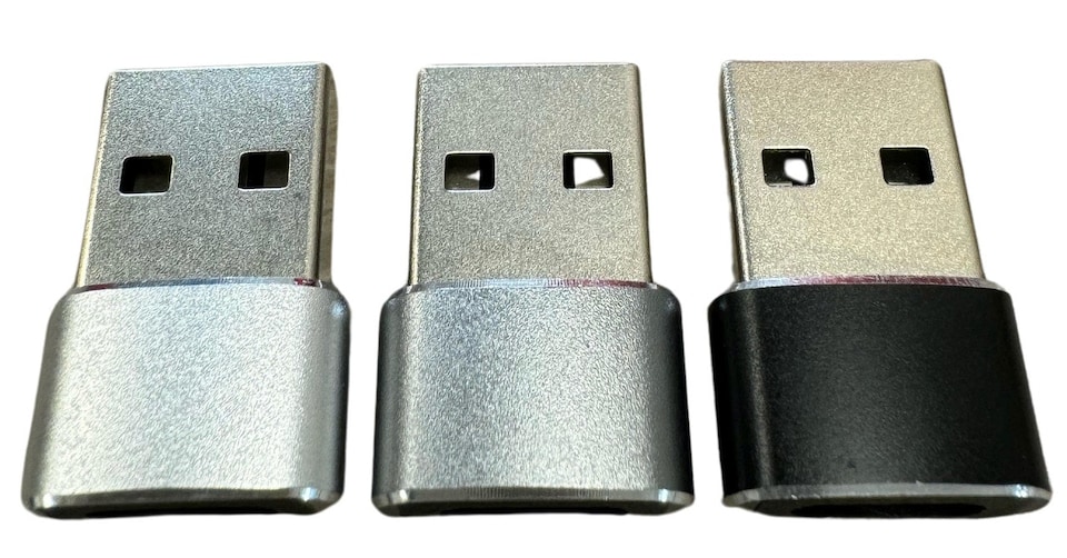 image 1 of USB-C 3.1 to USB-A Adapter | Silver | Light Silver USB-A to USB-C Adapter