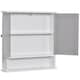 image 9 of kleankin Mirror Cabinet Wall Mounted with Double Mirrored Doors, Hanging Cabinet with Cupboard and Shelf, Bathroom Wall Storage Organiser, Grey