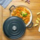 image 7 of Argon Tableware Cast Iron Shallow Casserole Dish - Enameled Dutch Oven - Self-Basting Lid - Hob to Oven - 3.5 Litre - Matt Black | Black | Matt Black