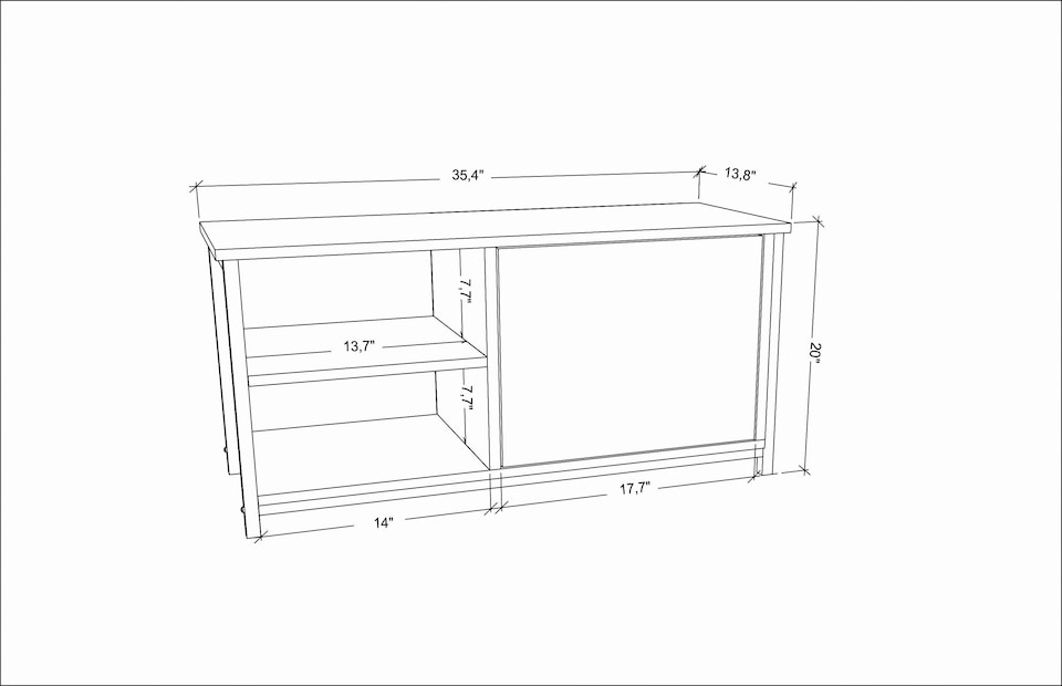 image 1 of Decorotika Muskegon TV Unit for TV's up to 63 inch