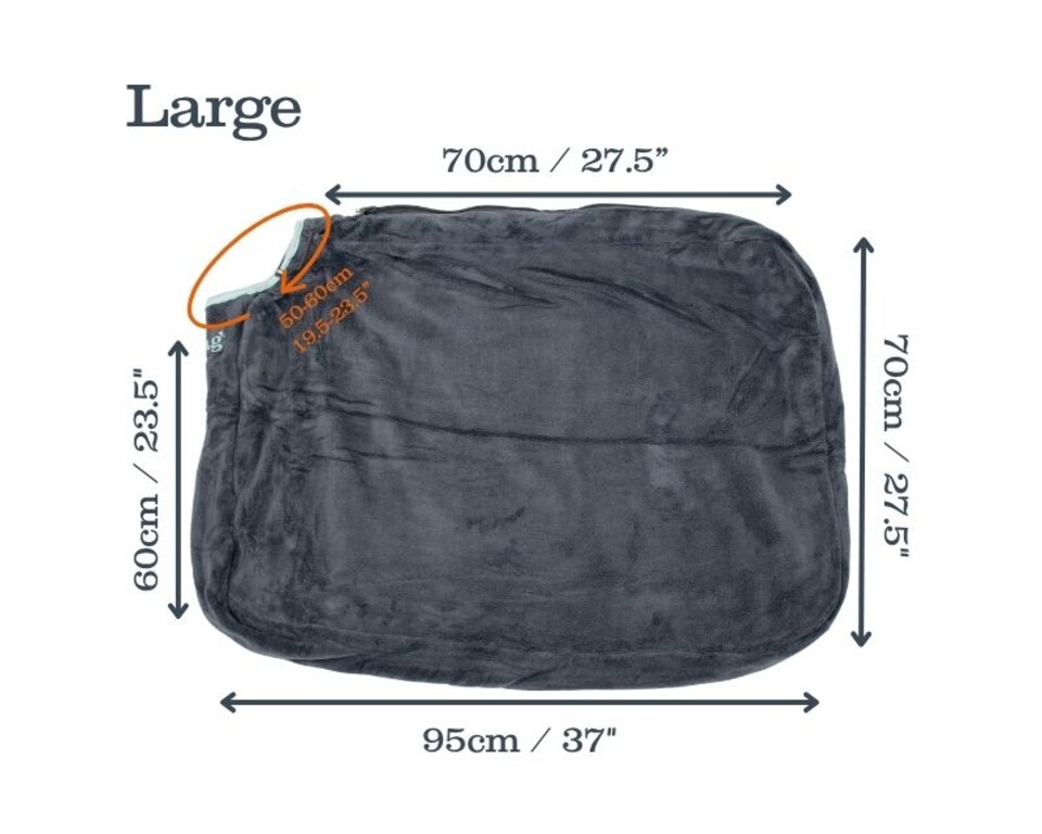 image 1 of Henry Wag Dog Drying Bag Effective At Removing Dirt And Water From Your Dog's Coat, Size Large | Grey | Grey | L | 1