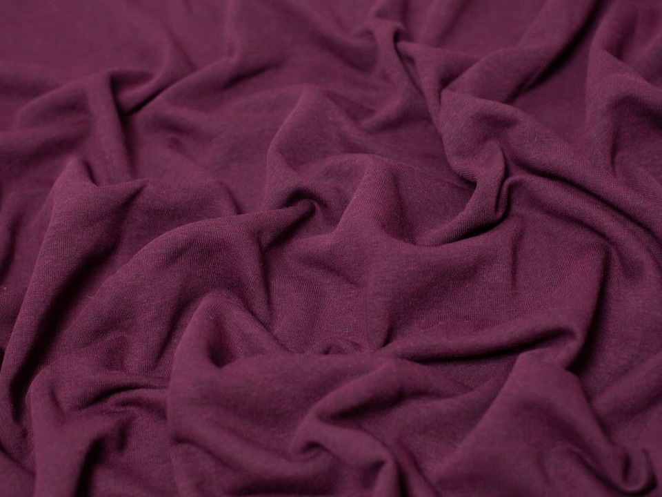 Minerva Core Range Purple Melange Polycotton Fleece Back Sweatshirt Stretch Knit Fabric for Dressmaking, 150cm / 59" Wide - per metre