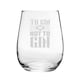 image 1 of Personalised To Gin Or Not To Gin Engraved Stemless Gin Tumbler