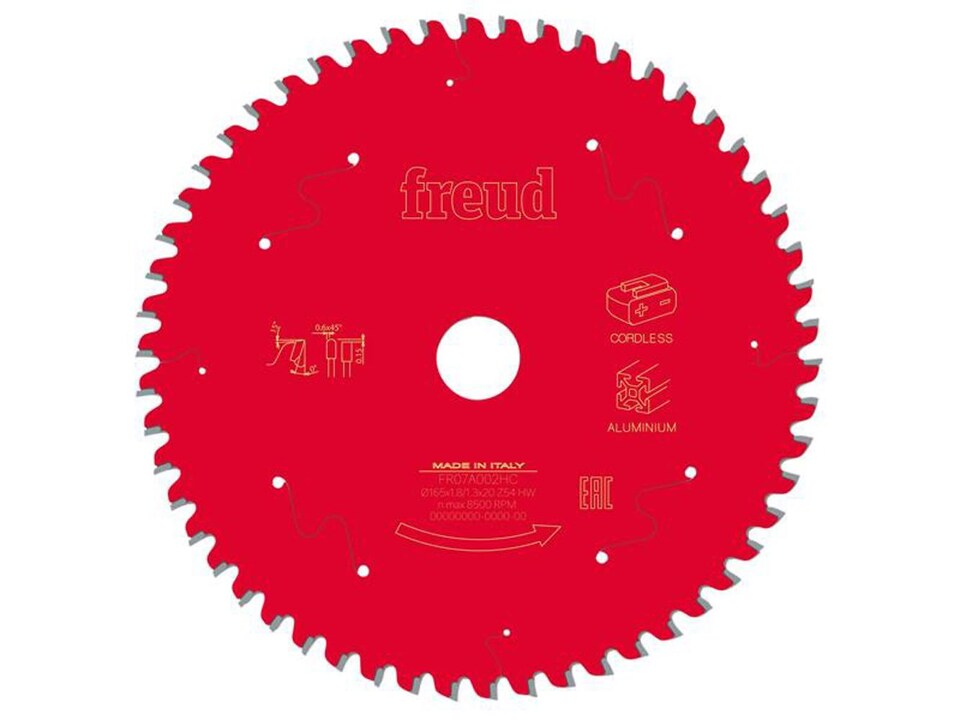 Freud Metal Circular Saw Blade 165 X 20 X 1.8     1.3mm X 54T