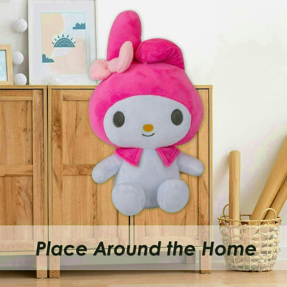 image 1 of Hello Kitty Soft Toy Melody Plush Cute Plush Huggable Cuddly 23cm Pink