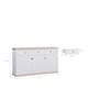 image 9 of Pontypool 3 Drawer & 3 Door Sideboard in White and Riva Oak