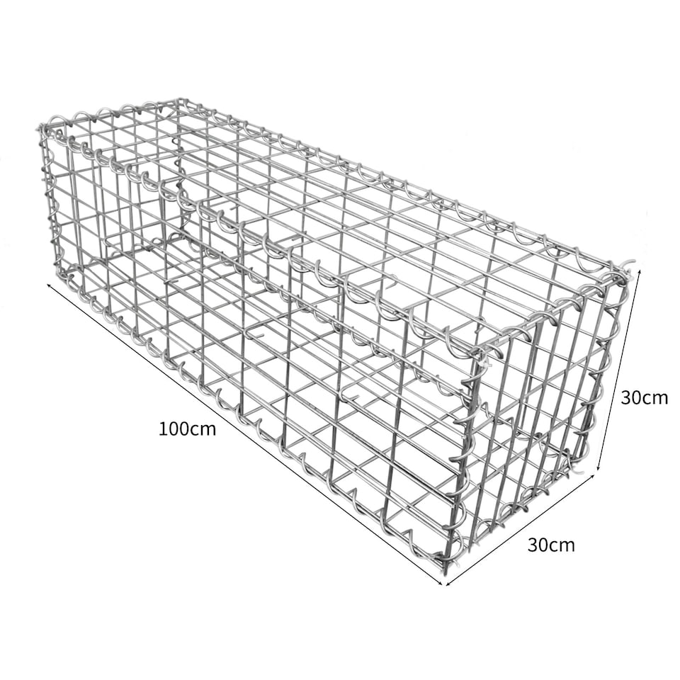 image 1 of Gabion Baskets 100 x 30 x 30cm / 3 Pack
