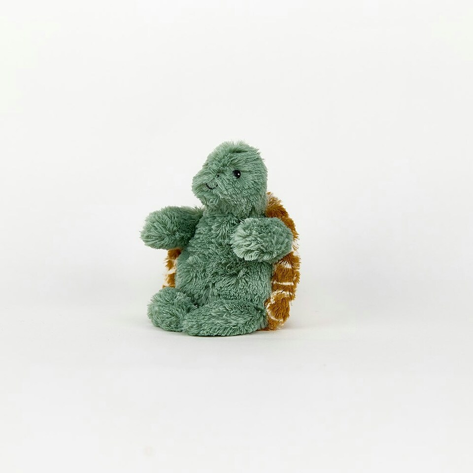 image 1 of Warmies Mini Turtle Plush Mini Size, Fully Microwavable and Weighted Cuddly Toy for Anxiety, Chill in The Freezer or Heat in Microwave, Soft Toy Heat Pad