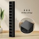 image 8 of HOMCOM 204 CD Storage Tower Tall Bookcase Bookshelf with 12 Cubes