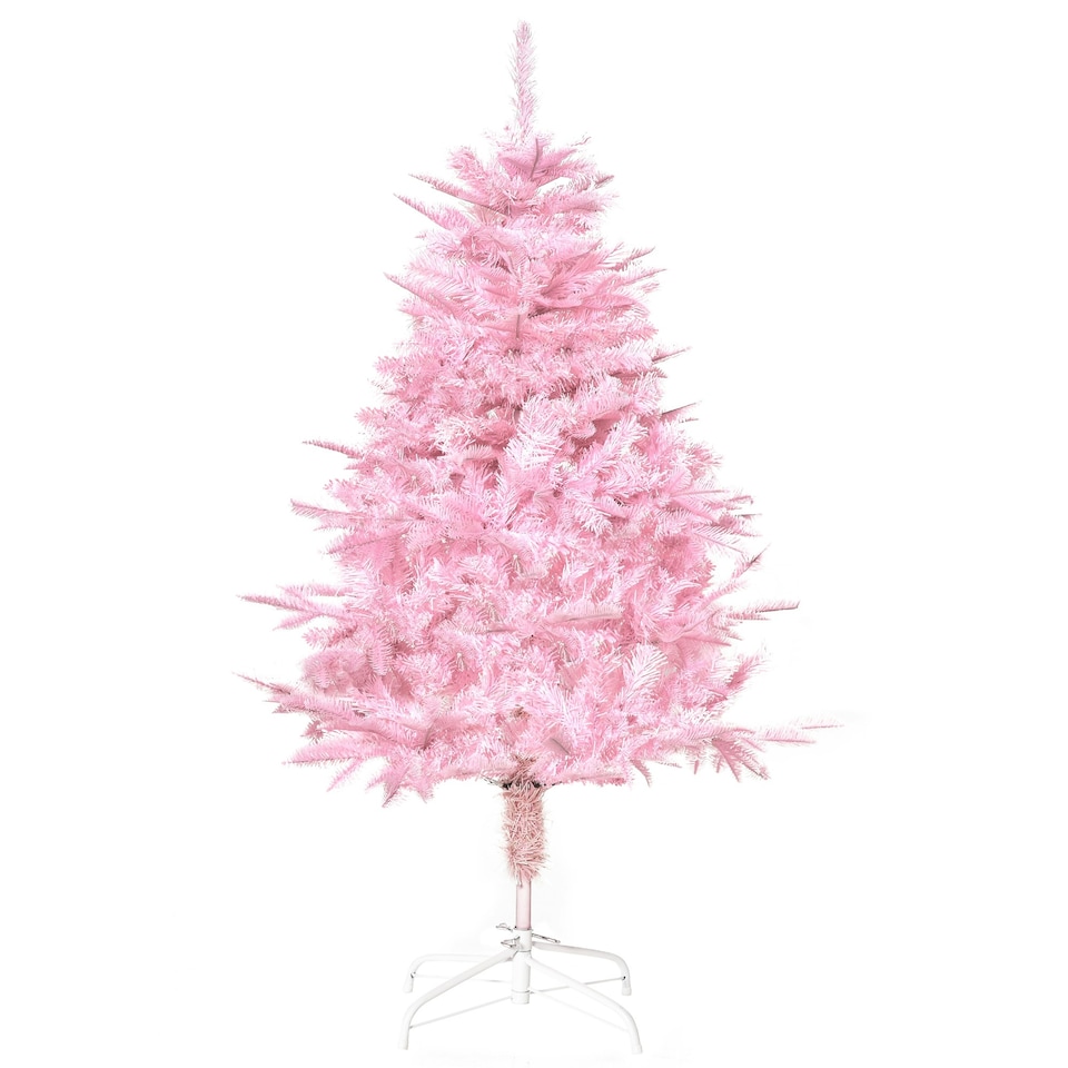 image 1 of HOMCOM 4FT Artificial Christmas Tree w/ Automatic Open for Home Party Pink