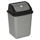 image 1 of 30L Plastic Recycling Bins with Swing Lids | Black | 1