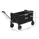 image 7 of Outsunny 120L Folding Collapsible Wagon with Adjustable Handle, Black