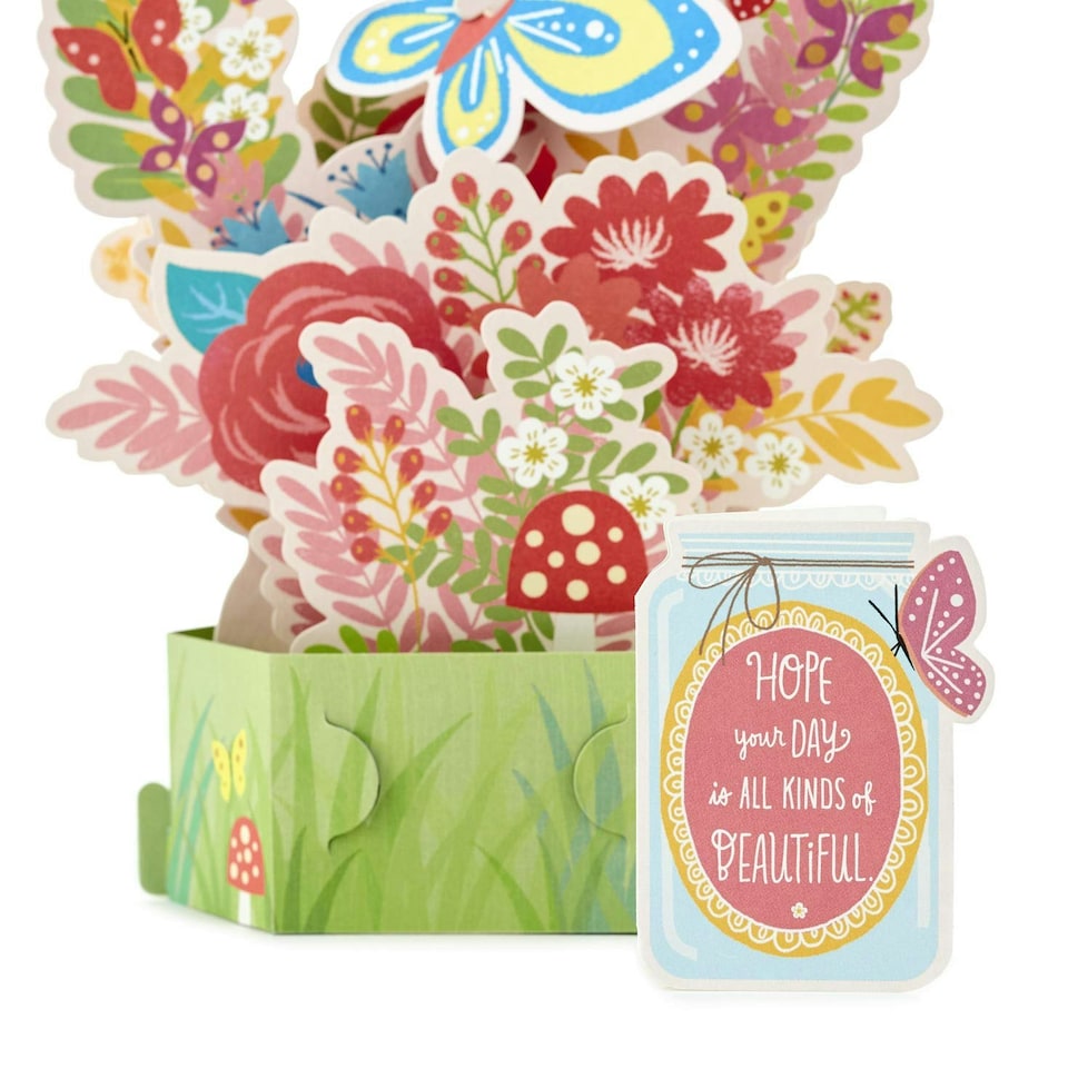 image 1 of Paper Wonder Pop Up Birthday Card 'Butterfly Bouquet'