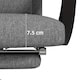 image 8 of Vinsetto Office Chair, Ergonomic Desk Chair, High Back Fabric Work Chair with 160 Reclining Backrest, Retractable Footrest, Neck and Lumbar Pillow for Home and Study, Dark Grey