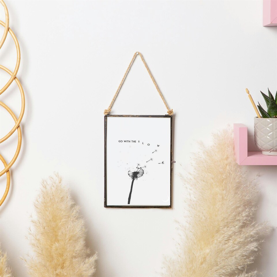 image 1 of Nicola Spring Hanging Metal Photo Frame - 5'' x 7'' - Black - Hanging Picture Frame Display Frame Poster Frame Picture Display