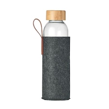 MidOcean Thai Bamboo 500ml Water Bottle - Stone Grey - One Size | Black | One Size