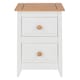 image 3 of Capri White 2 Drawer Petite Bedside Cabinet - Shaker Style, Coastal & Country Bedroom Furniture | White | White | One Size | 1
