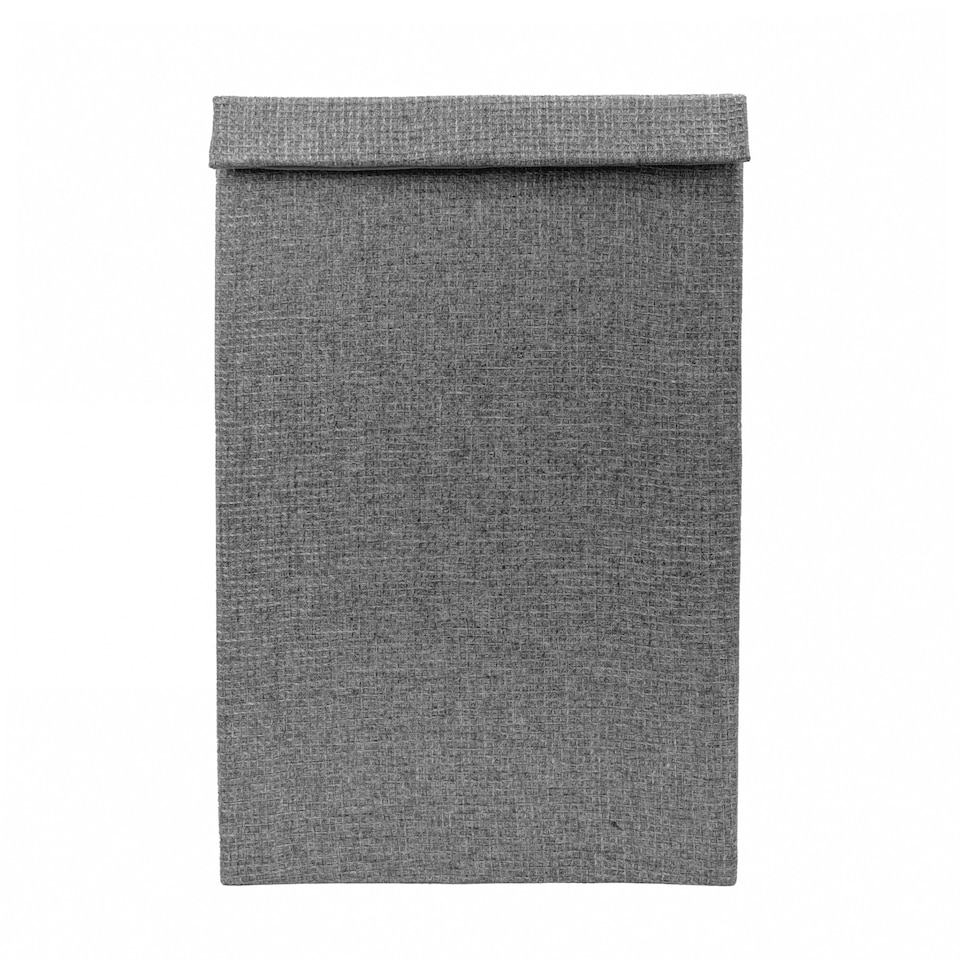 image 1 of JVL Chroma Foldable Laundry Hamper with Lid, Home Tidy Storage, Grey