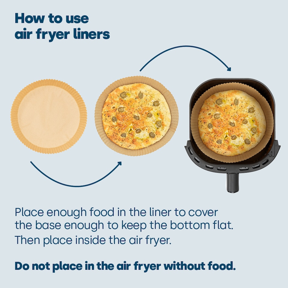 image 1 of 100 Disposable Air Fryer Liners Round