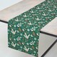 image 1 of Homescapes Festive Forest Green Christmas Table Runner - 35 x 180 cm Green