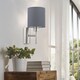 image 1 of EGLO Pasteri Steel Satin Nickel & Grey Fabric Wall Lamp