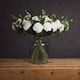 image 2 of Garden Rose Spray Artificial Flower - Fabric/Plastic - L10 x W16 x H68 cm - White