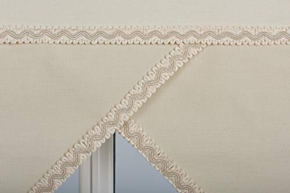 image 1 of 60cm Made to Measure Triangle Edge Linen Roller Blinds