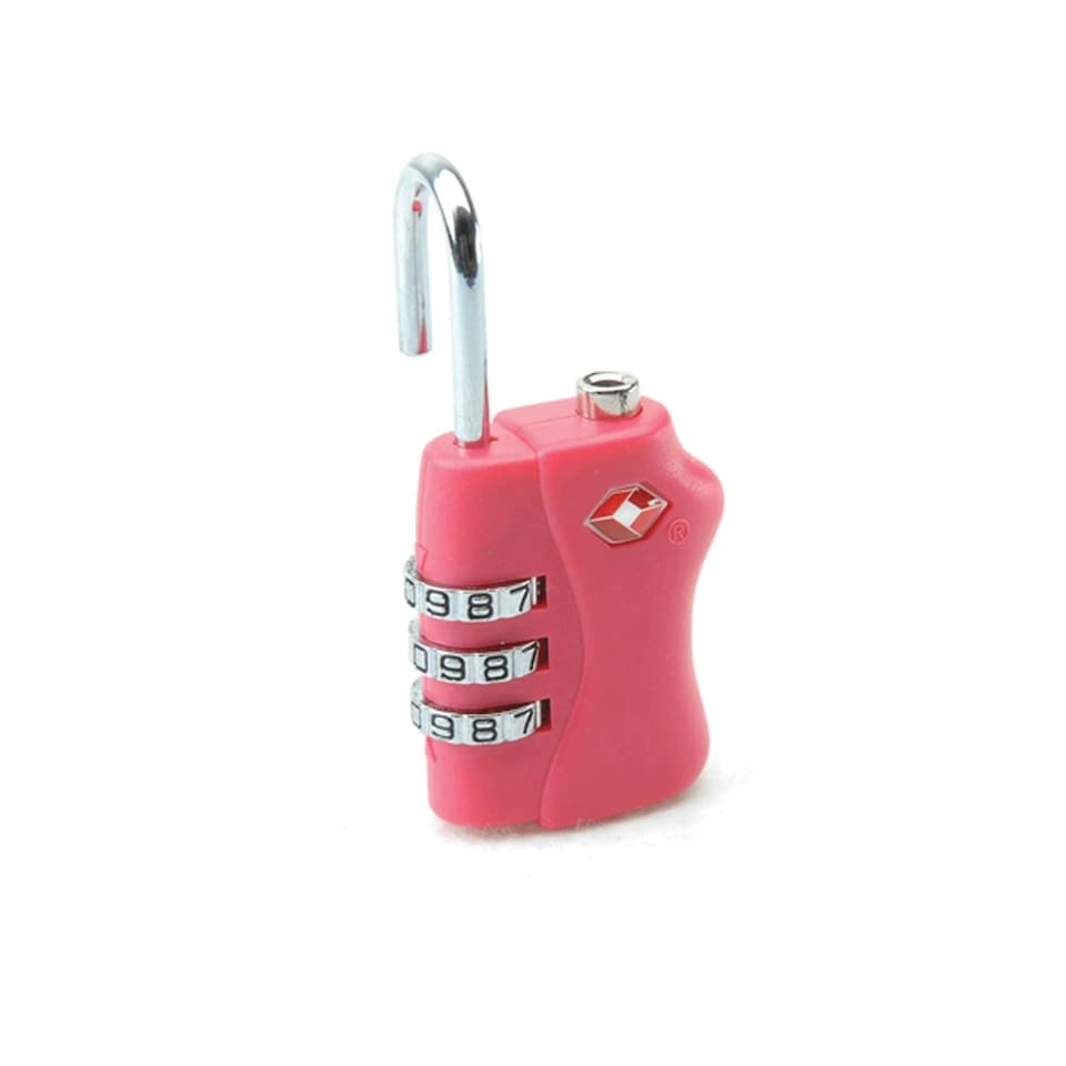 image 1 of 1PK TSA Approved Combination Padlock Pink