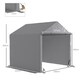 image 5 of Outsunny 2 x 2 x 2 m Garden Shed Tent, Outdoor Storage Shed for Bike Motorbike Tool with Galvanised Steel Frame, Waterproof  UVResistant, Grey | Grey | 1
