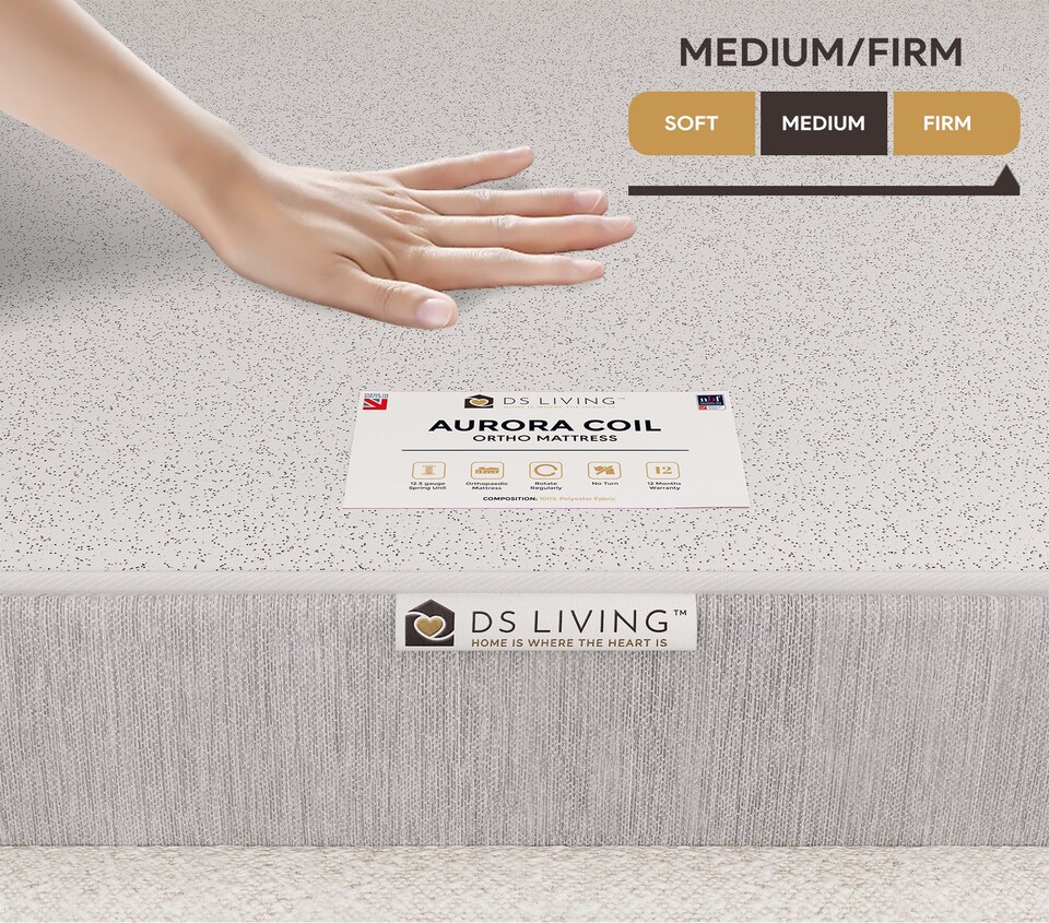 image 1 of Ortho Support Medium-Firm Spring Aurora Mattress | Grey