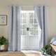 image 1 of Catherine Lansfield Logan Stripe 90x90 Inch Lined Eyelet Curtains Blue | Blue