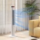 image 2 of HOMCOM Oscillating Tower Fan Remote Control 3 Speed Modes Cooling Machine | White | White | 31.5cm x 117cm
