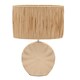 image 1 of Hestia Beige Ceramic Lamp with Raffia Shade Cream | Beige