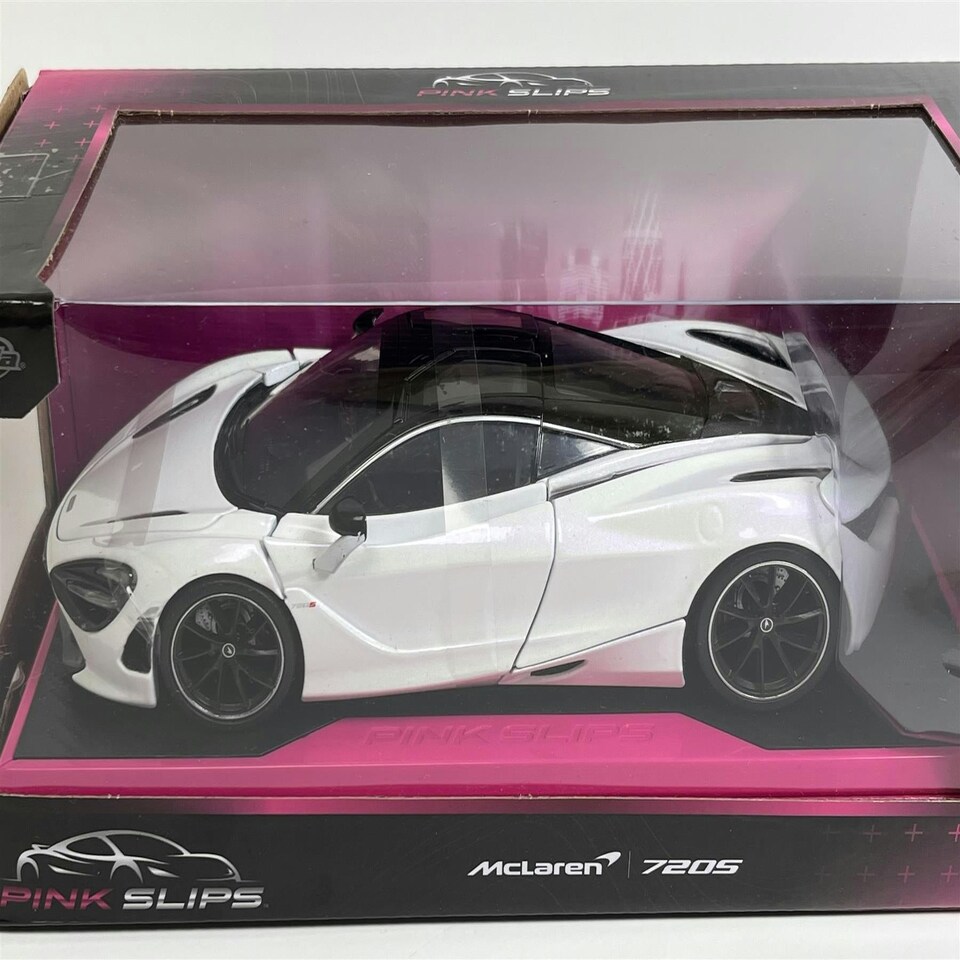 image 1 of McLaren 720S White 1:24 Scale Pink Slips Jada 253293014