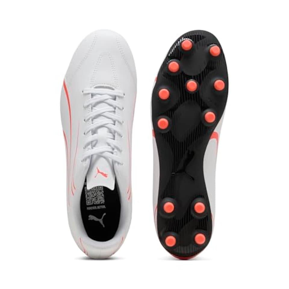 image 1 of Puma Attacanto Junior FG/AG Football Boots 2 White/Red
