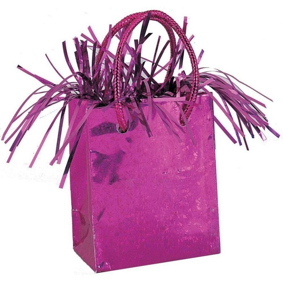 Unique Party Gift Bag Balloon Weight Centrepiece - Magenta - One Size